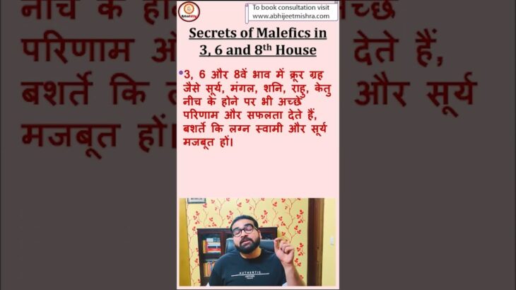 Secret Technique for Malefics in 3,6,8th House #astrologer #astrology #jyotish #vedicastrology
