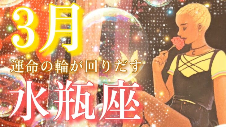 【水瓶座👑】⭕2024年3月💫ついに運命の輪が回りだす🎊CHIMA✨タロット占い＆オラクルカードリーディング🔮星座別⭕