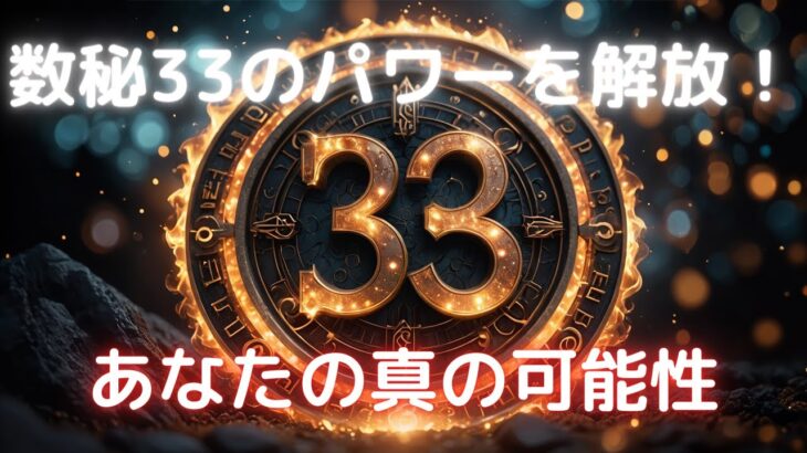 数秘33のパワーを解放！カバラ数秘術で見るあなたの真の可能性