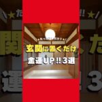【風水】玄関に置くだけで金運UP 3選  3つ目のポイントは、ラッキーポイントグッズを玄関に置く#shorts
