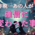 【あなたじゃなきゃ無理だわ…😭】昨晩あの人が確信に変わった事を細密鑑定💗恋愛タロット