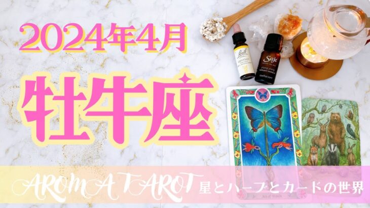 【おうし座】2024年4月運勢🕊止められない変化🦋本当の自分に目覚める💫星とカードからのメッセージ🌟【タロット＋オラクルカード＋アロマ】仕事・恋愛・人間関係・お金