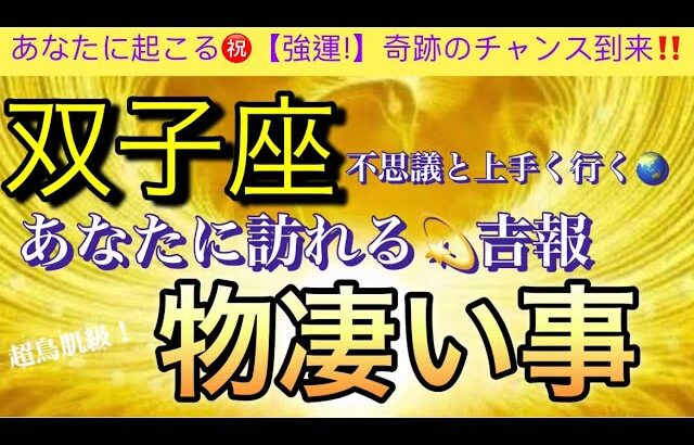 双子座🌎【ついに来る大激変😊】あなたに起こる奇跡の神展開‼️幸せ波動で引き寄せる物凄い事❤️‍🔥深掘りリーディング#潜在意識#魂の声#開運