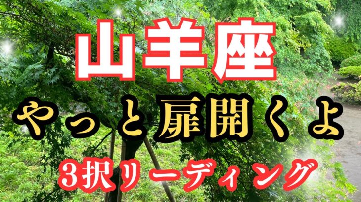 山羊座♑️やっと扉が開くよ🚪✨3択それぞれの扉へ