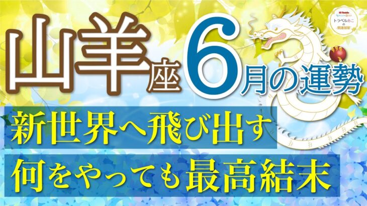 山羊座６月🐸【劇的変化】悩める山羊座さん受け取って❗️豊かさの始まり🌸あなたの理想が完結します😭👏仕事運,人間関係運,恋愛運,金運,財運,家庭運,事業運,全体運［タロット/オラクル/風水］