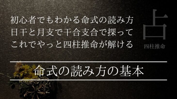 四柱推命初心者必見！命式の読み方の基本