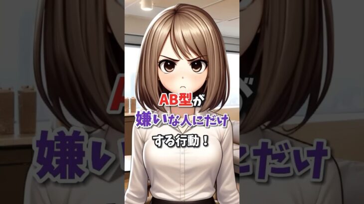 AB型が嫌いな人にだけする行動！ #血液型占い #星座占い #恋愛運