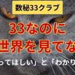 【数秘33クラブ】33なのに3で世界を見てない？