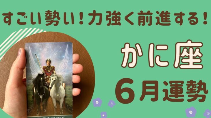 【蟹座】2024年6月運勢♋️すごい勢い‼️自信を持って力強く前進する❗️バランスが整っていく✨✨