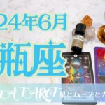 【みずがめ座】2024年6月🕊集中して目的地を目指す🔥メリハリを大事にしよう✨星とカードからのメッセージ🌟【タロット＋オラクルカード＋アロマ】仕事・恋愛・人間関係・お金