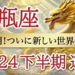 【大転換期】山を乗り越えて勢いよく新たな世界へ突入❗️水瓶座♒️2024年下半期リーディング🐉仕事運,人間関係運,恋愛運,金運,財運,家庭運,事業運,全体運［タロット/オラクル/ルノルマン/風水］