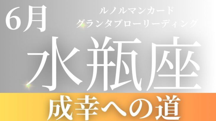 2024年6月【水瓶座】起こること～成幸への道～【恐ろしいほど当たるルノルマンカードリーディング＆アストロダイス】