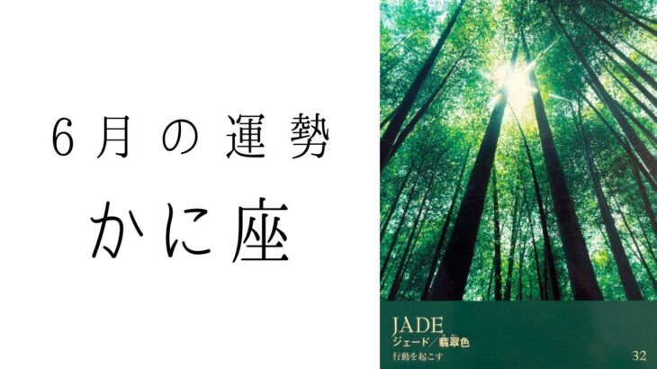 【蟹座】6月の運勢　後半からガラッと変わる！かに座の進化が止まらない🔥2024年タロット占い