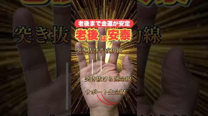 【金運】老後も運気が安定する手相 #占い  #手相  #手相占い  #老後  #晩年 #スピリチュアル