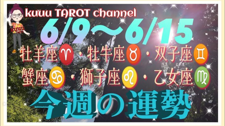 中盤戦❣【6/9〜6/15週間リーディング】牡羊座♈️牡牛座♉️双子座♊️蟹座♋️獅子座♌️乙女座♍️#2024 #タロット占い #星座別