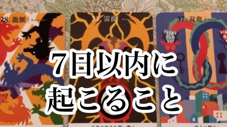 ７日以内に起こること【タロット】