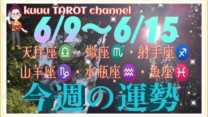 中盤戦❣【6/9〜6/15週間リーディング】天秤座♎️蠍座♏️射手座♐️山羊座♑️水瓶座♒️魚座♓️#2024 #タロット占い #星座別