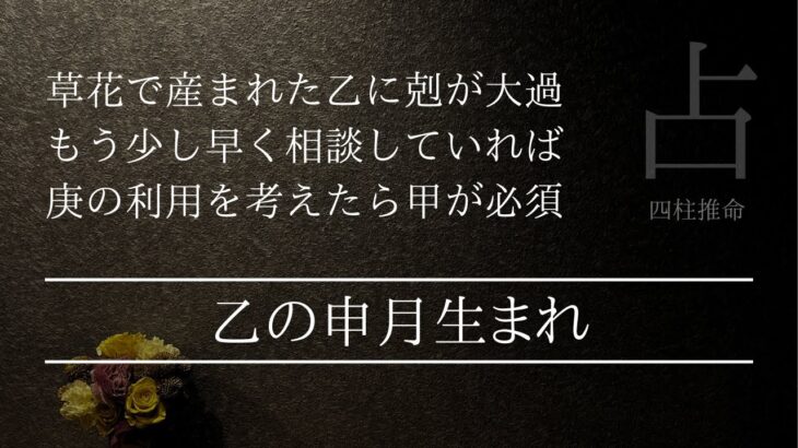 乙の命式にこれだけの剋がある時は…