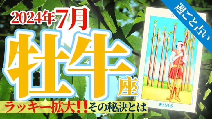 【牡牛座7月】ラッキー拡大の秘訣❤️全てを感謝に変え、目前の幸運を引き寄せて〜‼️🥳✨🔮🧚2024タロット&オラクル《週ごと》