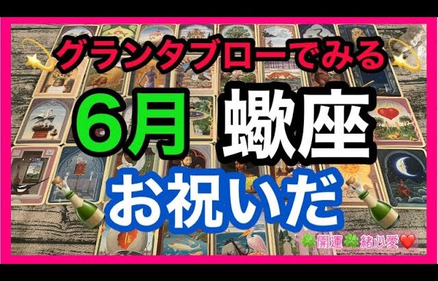 【グランタブローでみる💫】🔯蠍座さんの6月の運勢リーディング🔯🍾お祝いだ🍾あなたは、喜びから愛を与え、喜んで愛を受けとります💖ルノルマン・オラクルカードリーディング💕