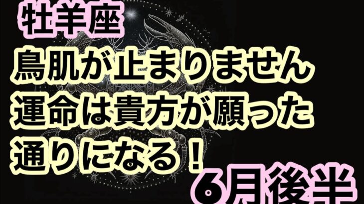 [6月後半の運勢]　牡羊座　鳥肌が止まりません運命は貴方が願った通りになる！超細密✨怖いほど当たるかも知れない😇#星座別#タロットリーディング#牡羊座