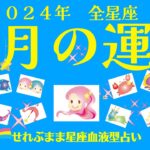 2024年7月の運勢　牡羊座　牡牛座　双子座　蟹座　獅子座　乙女座　天秤座　蠍座　射手座　山羊座　水瓶座　魚座の運勢です。星座占いと血液型占いでわかる 性格とあの人との相性 せれぶまま星座血液型占い