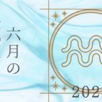 【水瓶座さん♒︎】2024年6月の星座リーディング🐰🍀