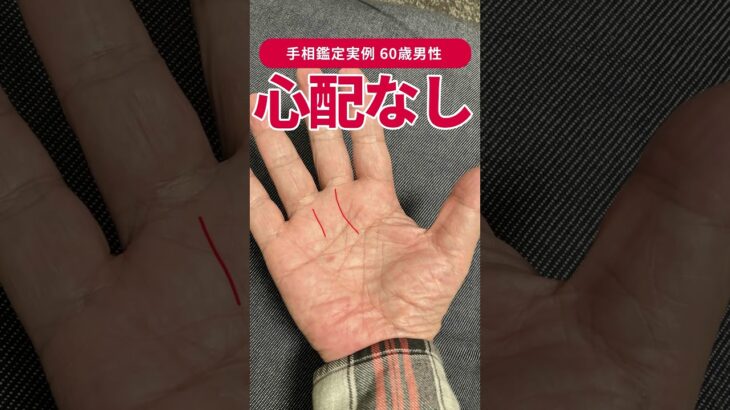 【手相実例】パっと見で吉相の60歳男性の相 #shorts #手相