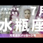 【みずがめ座♒】2024年7月の運勢✨夢中になれるもの発見→意識改革/対人関係の朗報✨仕事運&金運&対人運⭐月星座別メッセージ有⭐#水瓶座#カード占い#7月運勢