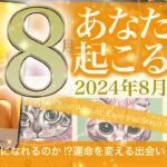 【これは運命が変わる出会い🐈‍⬛〇〇に行こ！】超爆発！8月の運勢🌻ちょっと待って全部変わるよ！🌻起きること🐈全体運 恋愛 仕事 金運 ラッキーアイテム🐈【タロット占い 総合】獅子座→乙女座No.488