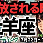 【牡羊座】♈️2024年7月22日の週♈️解放される時😊ツラい事、こだわり、みんな手放して🌈タロットリーディング🍀