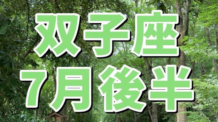 【双子座さん✨】7月後半🌹ネガティブ感情からさよならする時！これまでのやり方や考え方を変えて仕切り直す。エゴに気をつける。嬉しいプレゼントあるかも🍀手伝ってもらい重荷を減らす。グラウンディングが大事✨