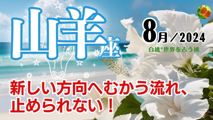 山羊座♑2024年8月★新しい方向へむかう流れ、止められない！