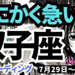 【双子座】♊️2024年7月29日の週♌️とにかく急いで!! まず早く始めて。必ず勝利するから。