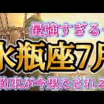 水瓶座7月♒️最強すぎる…😳✨水瓶座さんの約束が果たされる時がきました🌈強いメッセージ🐉