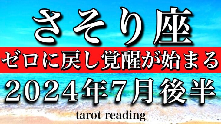 さそり座♏︎2024年7月後半 ゼロに戻し覚醒が始まる　Scorpio tarot reading