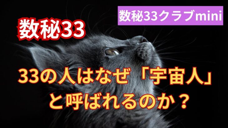 【数秘33クラブmini】「33って宇宙人なんですか？」への答え　「じゃあ何星人なの？」ってことにも触れております。