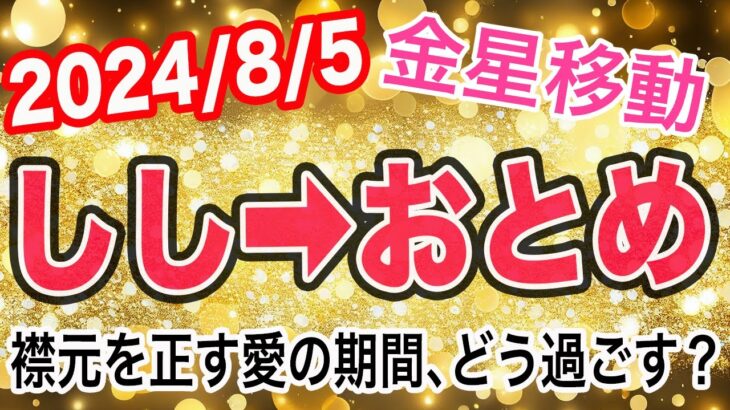 昔の知り合いにときめいちゃうかも！？金星しし座→おとめ座移動で起こる変化と影響は！？【2024/8/5 乙女座】