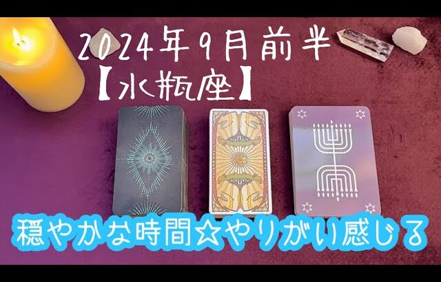 【水瓶座】2024年9月前半の運勢★広い視野で俯瞰して穏やかに過ごせるとき‼️人と関わるなかでやりがいを感じられる✨お仕事に向かう気持ちに変化ある方も😌