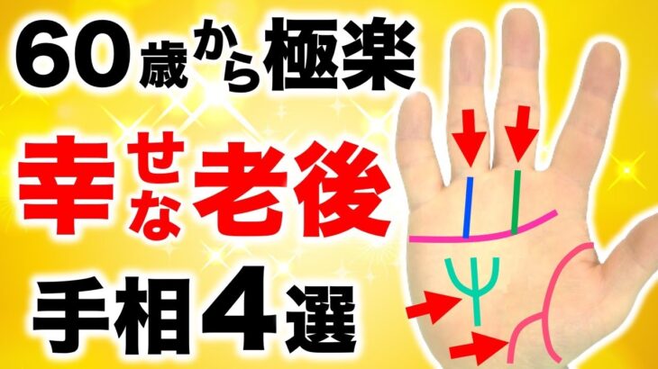 【手相】６０歳以降の人生を楽しむ！幸福な老後手相４選【太陽覇王線】