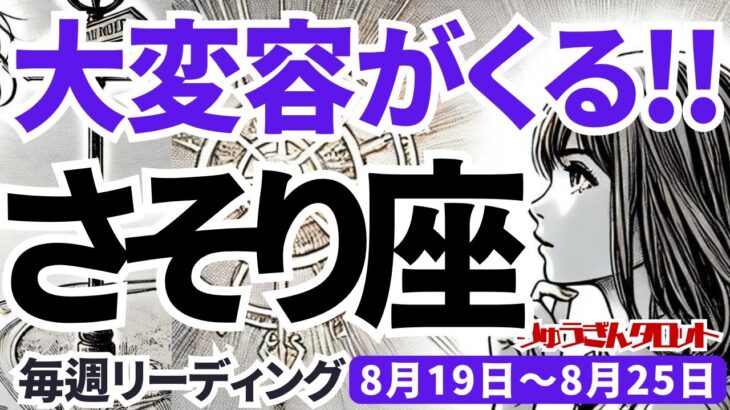 【蠍座】♏️2024年8月19日の週♏️大変容がやってくる。新しいステージに心、ときめかせて。タロットリーディング