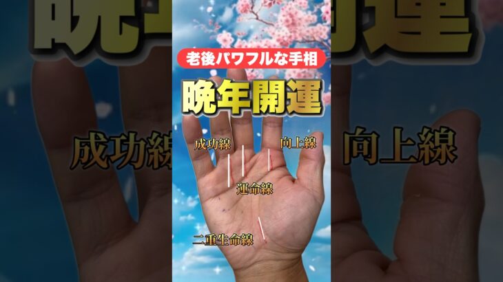 【老後開運】晩年パワフルに活躍する手相 #手相  #手相占い  #占い  #スピリチュアル  #開運  #雑学 #老後  #晩年