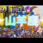 山羊座♑️さん⭐️9月前半の運勢🔮何か願いが叶いそう✨恋愛、家族運、素晴らしいです‼️タロット占い⭐️