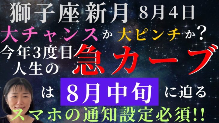 【必ず8月13日迄に見て下さい‼️】獅子座新月⭐️人生の岐路が迫る、大チャンスか否か‼️