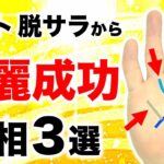 【手相】生活保護,アルバイト,脱サラから５５億円稼ぐ華麗成功手相３選