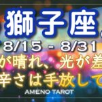 獅子座♌️８月後半🪽霧が晴れる、光が差す✨辛さは手放して。もう過去には戻らない🍀