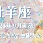 【おひつじ座】2024年9月運勢　運命が急好転へ😲無限大の可能性が広がる💌人生が希望に満ち溢れ、正解が分かるときです🌈ネガティブを吹き飛ばし、かる～く乗り越えていきます✨【牡羊座 ９月】【タロット】