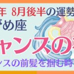 【水瓶座】 2024年8月後半の運勢 〜チャンスの神　チャンスの前髪を掴む時!!〜