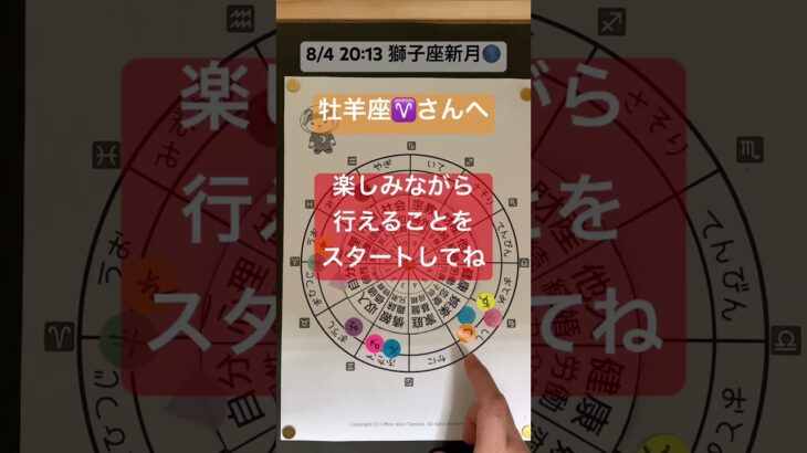 8/4 20:13頃獅子座の新月🌑の牡羊座♈️さんへ