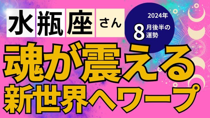 【2024年8月後半 水瓶座さん】星とタロットで読み解く運勢